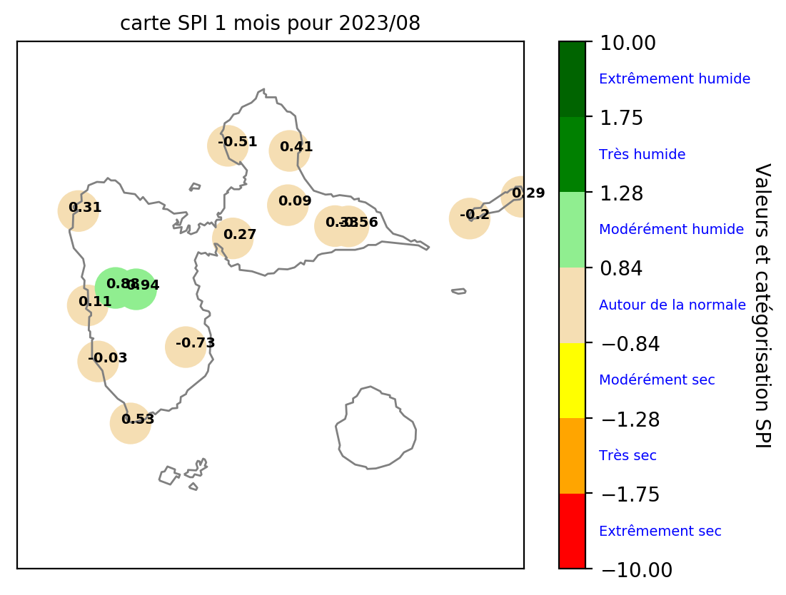 Etat pluviométrique en Guadeloupe 